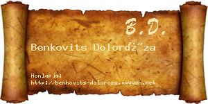 Benkovits Doloróza névjegykártya